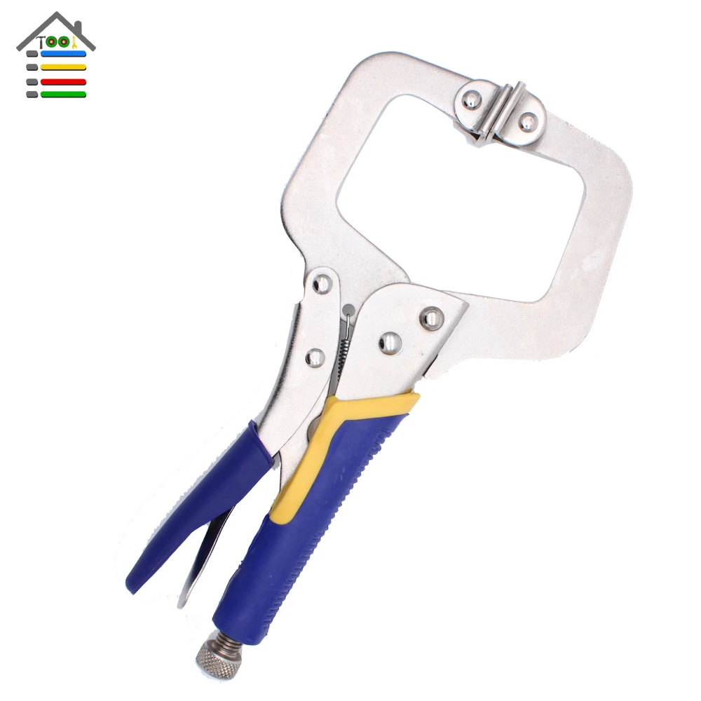 

AUTOTOOLHOME C type Vigorously plier Pocket Hole Jig System Face Clamp Vise For Kreg Woodworking Step Drill Bit Adjustable
