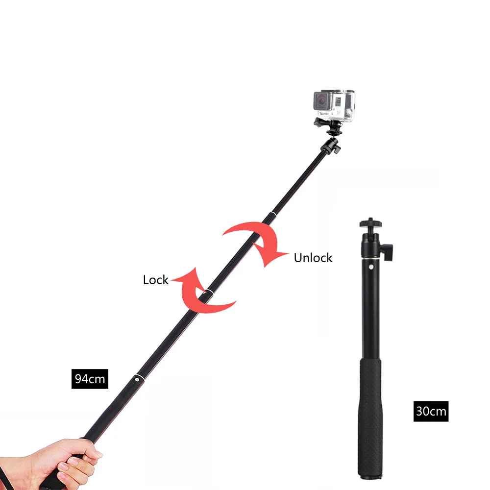 Для Insta 360 одна ручная телескопическая палка для селфи монопод гладкой камеры GoPro