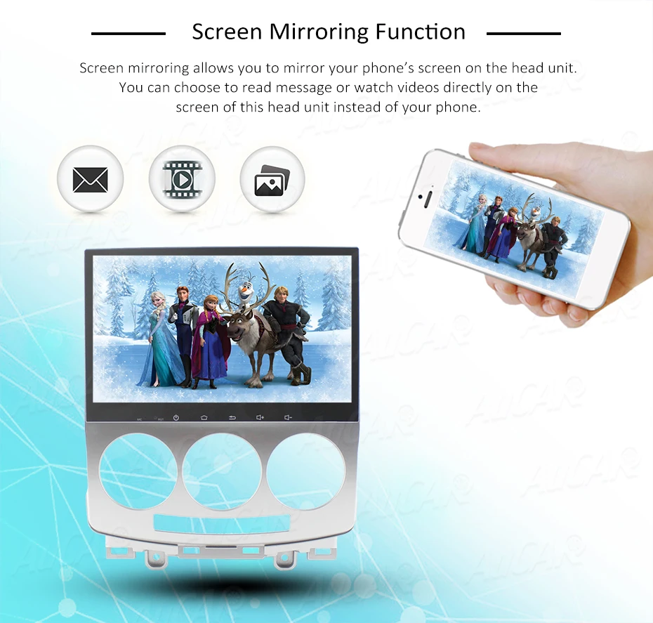 Clearance Android 7.1 car dvd player 9" GPS Navigation system for Mazda 5 2005 - 2009 HD 1024*600 Bluetooth GPS Radio WIFI 4G Stereo aux 11