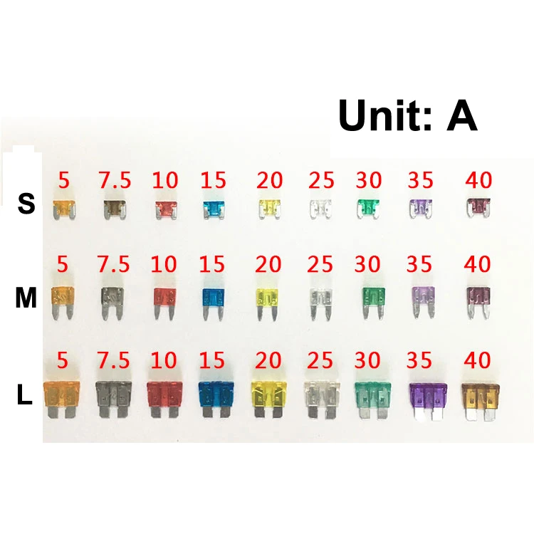 

10pcs Automobile Safety Pipe Xenon Lamp Fuse Safety Pipe 5A 10A 15A 20A 25A 30A Car Fuse Auto Insert White Black