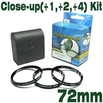 

EMOLUX 72mm +1 +2 +4 Close UP Digital Camera Lens Filter Kit