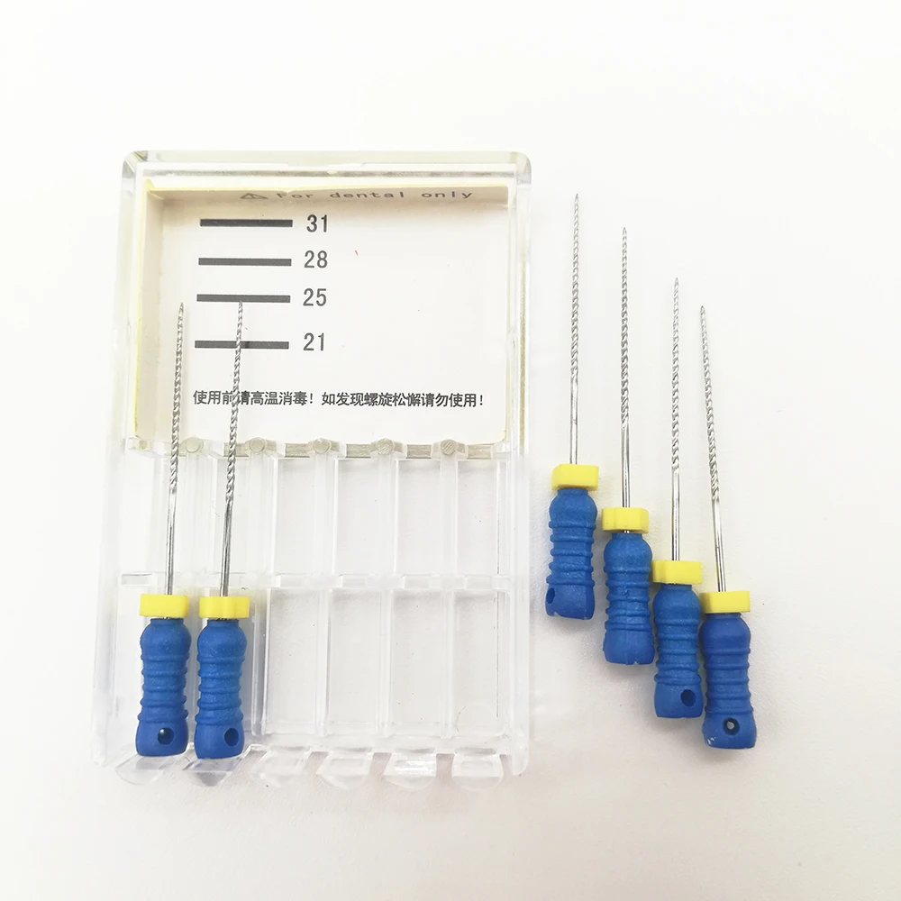 6 шт./упак. 30#-25 мм Стоматологическая Файлы к корневого канала эндо файлы стоматологических инструментов ручной файлы Нержавеющая сталь K файлы стоматологии лабораторные инструменты