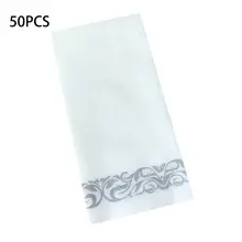 Одноразовые ткани из льна и чувствовать себя полотенце для гостей-декоративные белые полотенца для рук, флористическая ткань-как Бумага салфетки