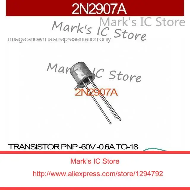 2N2907A TRANSISTOR PNP 60V 0.6A TO 18 2N2907 2N290 2N290 2N2907 2N29 ...