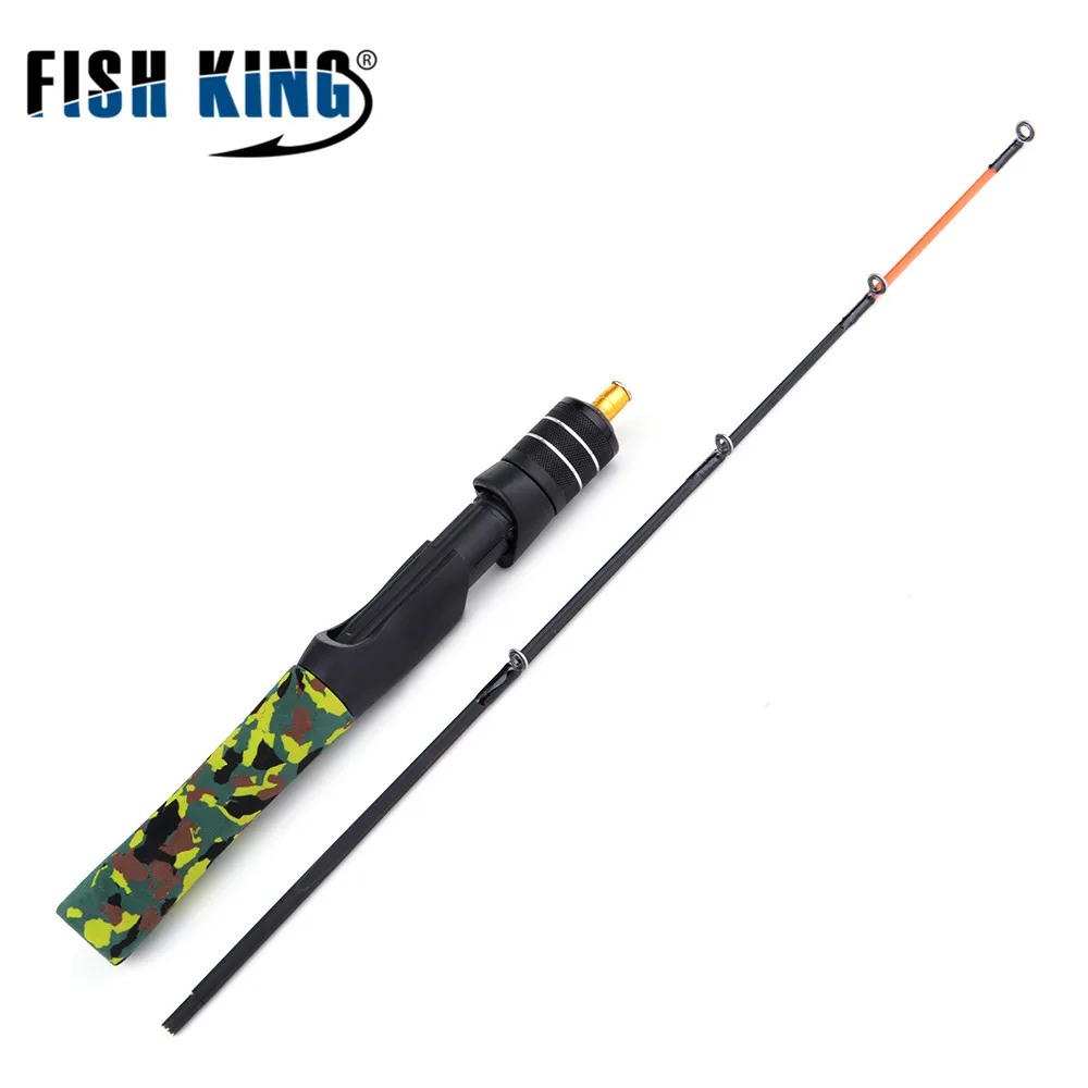 FISH KING 1 шт. 50 см/60 см мини зимняя ледовая Удочка легкая FRP спиннинговая удочка