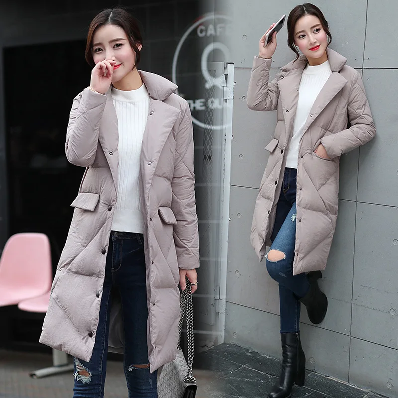 Elegant Removable Big Fur collar Hat Down Cotton Coat Winter Slim New 2018 Parkas Women Large size Jacket Warm Female Outerwear