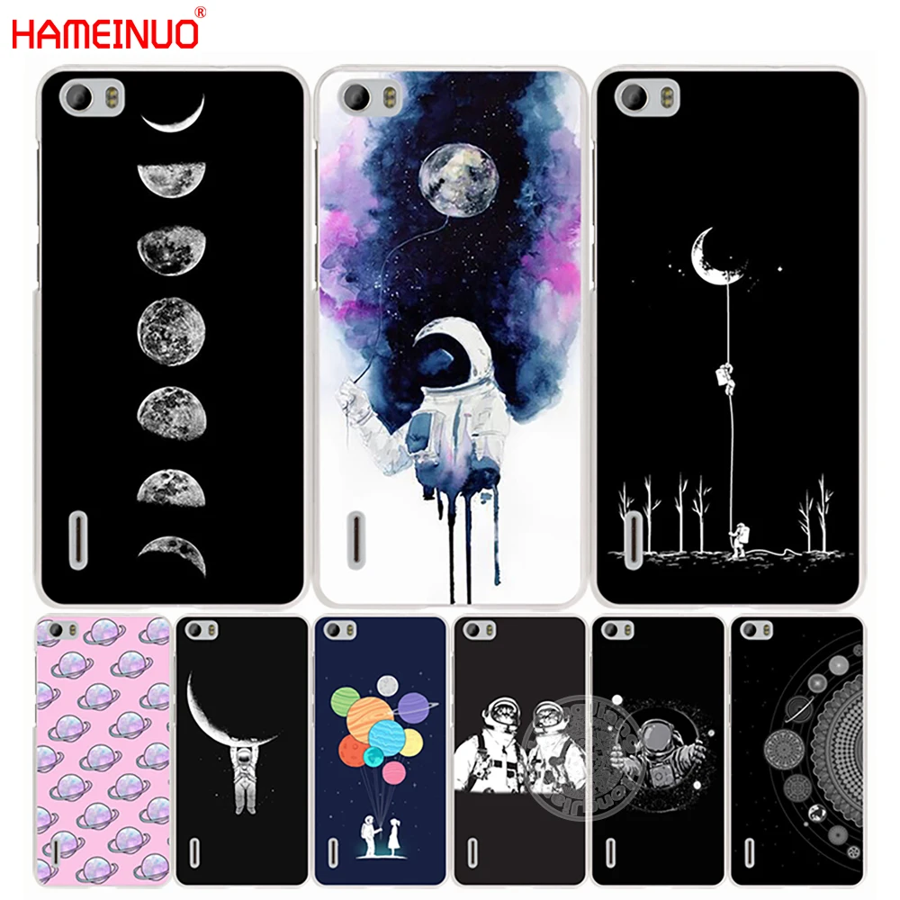 

HAMEINUO Space Love Moon Astronaut cell phone Cover Case for huawei honor 3C 4A 4X 4C 5X 6 7 8 Y3 Y5 Y6 2 II Y560 Y7 2017