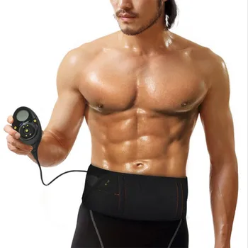

EMS abdominal toning massage belt electric slimming massage belt EMS Muscle stimulator Unisex Abs Muscle Toner belt 10 tmodes