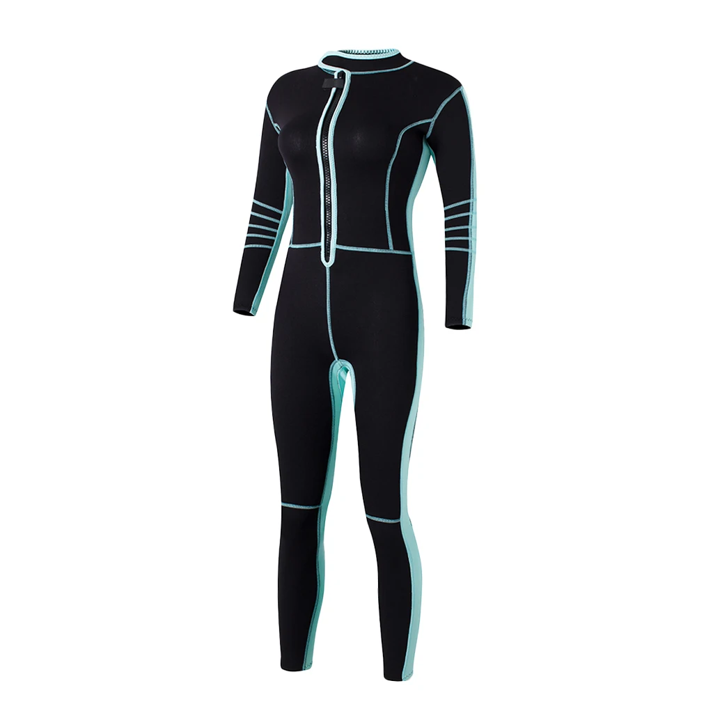 Womens Wetsuit Full One-piece 3mm Neoprene Surfing Scuba Diving Snorkeling Swimming Long Sleeve Suit