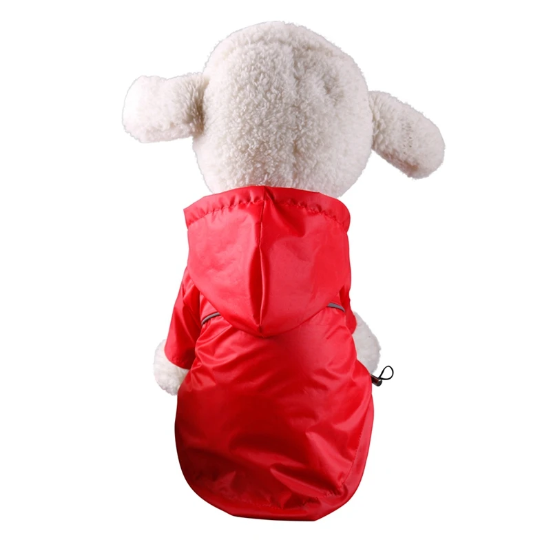 Dog Raincoat PU Reflective Raincoat Rain Coat S-XXL Hooded Sweatshirt Waterproof PU Vest Waterproof For Dogs Cats Clothing Cloth