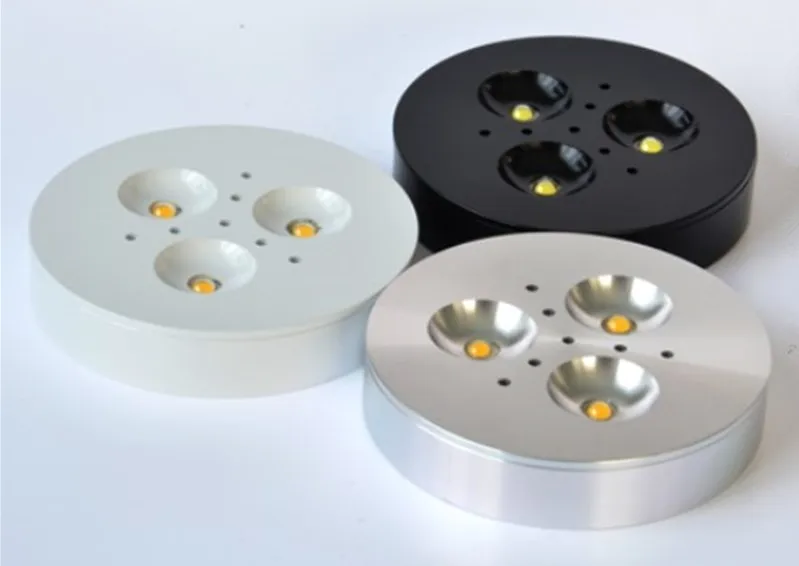 Frio a Luz do Ponto Downlight Levou Dimmable 4 Dc12v Cabitnet Puck Luz Led Recesso Lâmpada Warm White Branco 3 w 5 Luzes para Armários