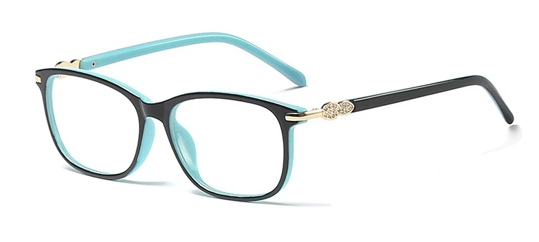 Ретро кошачий глаз очки оправа мужской и женский Оптический Модные компьютерные очки 45793 - Цвет оправы: C3 black blue