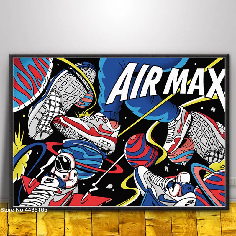 

Air Max Shoes Sneaker Poster Michael Jordan Shoes Posters and Prints Canvas Painting Wall Art Picture for Living Room Home Decor