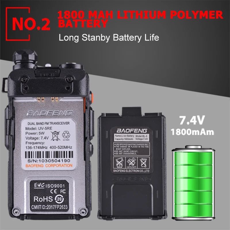 2PCS Baofeng UV-5RE Long Rang 10 KM Walkie Talkie PTT Earpieces Portable Radio Amateur Baofeng UV-5R Plus Car Radio Station UV5R 2PCS Baofeng UV-5RE Long Rang 10 KM Walkie Talkie PTT Earpieces Portable Radio Amateur Baofeng UV-5R Plus Car Radio Station UV5R