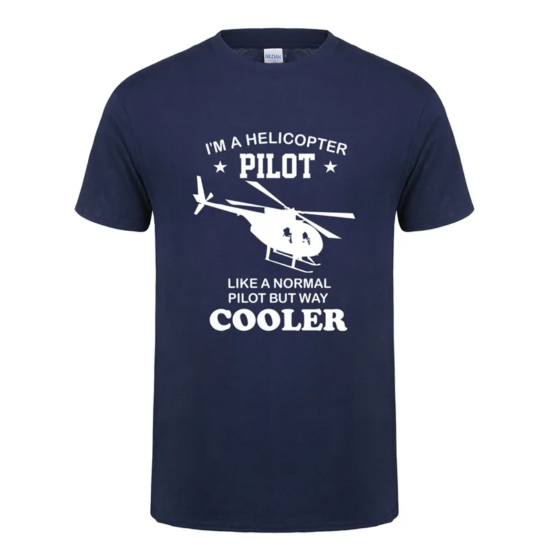 Omnitee, новинка, футболки с надписью I'm a Helicopter Pilot, мужские, забавные, круче, чем обычно, хлопковые, с коротким рукавом, вертолет, футболка, OT-742 - Цвет: as picture