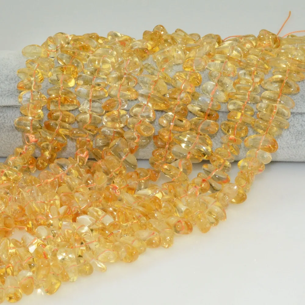 

Natural Citrine Without Treatment Tumbled Chips 12mm-14mm