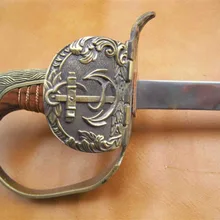 S2901 античная латунь голова льва немецкий WKC Императорский ВМС меч 40,3"