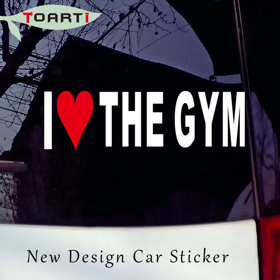 18*5CM I Love The Gym Funny Bumper Sticker Car Truck Laptop Bike