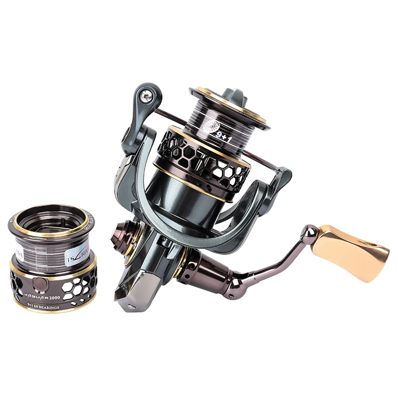 

TSURINOYA Jaguar1000 2000 3000 4000 5000 Double Spool 9+1BB 5.2:1 Stainless Steel Bearing Ultra-light Lure Spinning fishing Reel