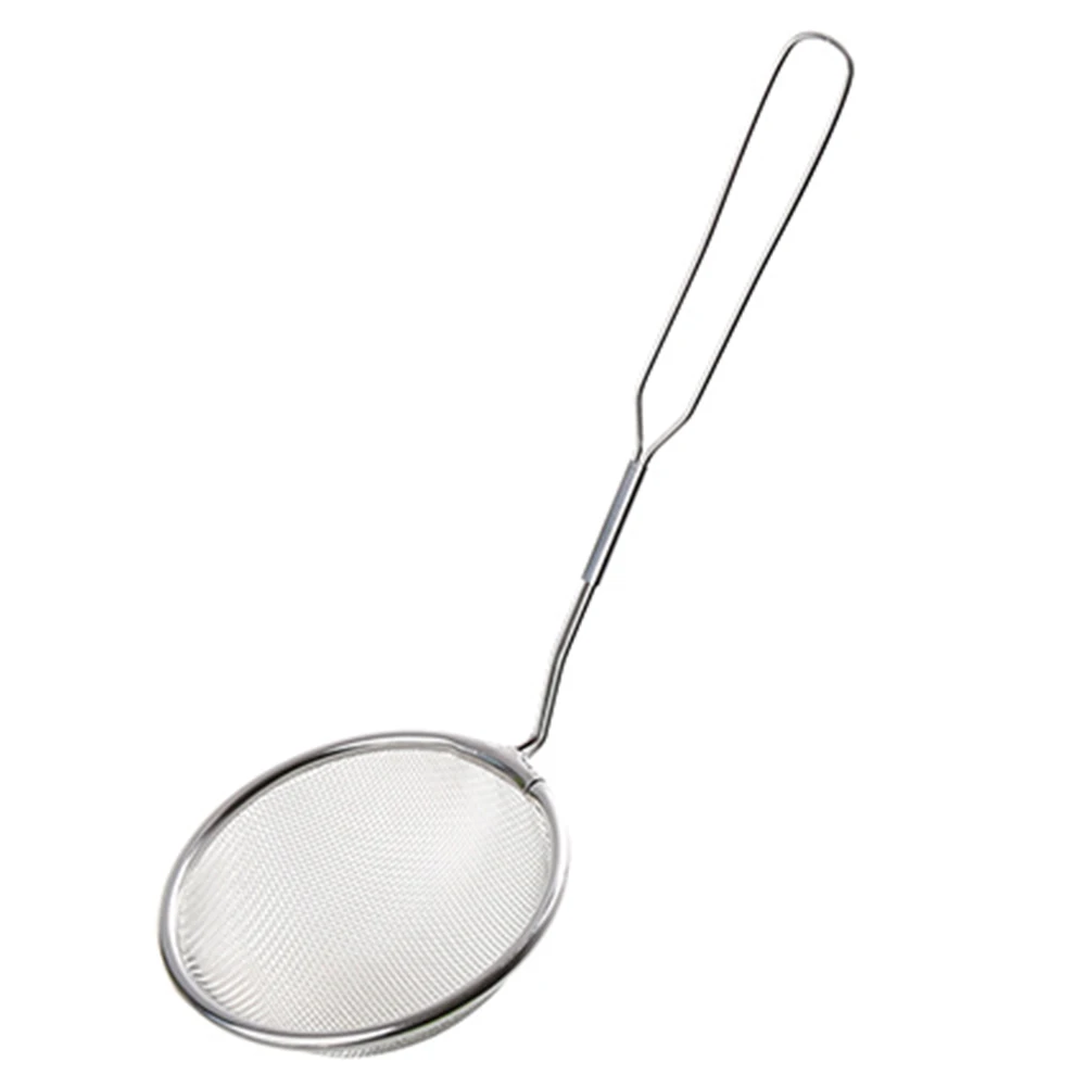 

New Arrival Stainless Steel Strainer Scoop Colander Kitchen Accessories Gadgets Mesh Hanging Drain Grease Scoop Cooking Tools