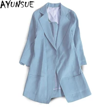 AYUNSUE, три четверти, Женский блейзер, весна-лето, женские блейзеры и куртки, Блейзер, Femme, плюс 4XL, блейзеры для женщин, CJ018