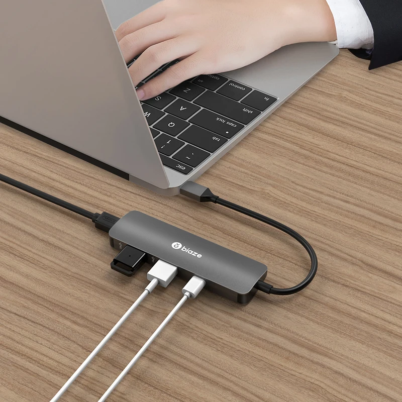 Biaze usb хаб USB C к HDMI Thunderbolt 3 адаптер для MacBook Pro 2016 2017 2018 Xiaomi ноутбук порт type PD 0