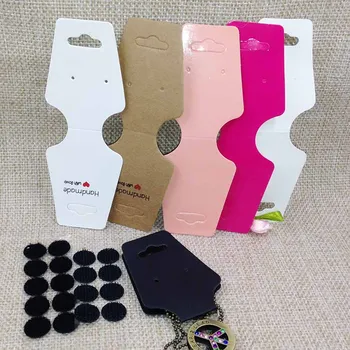 

2017 New Hot DIY Blank Kraft Self-adhesive Necklace Card 120x45mm 1lot=200 pcs 300gsm Paper Cardboard Earring Card