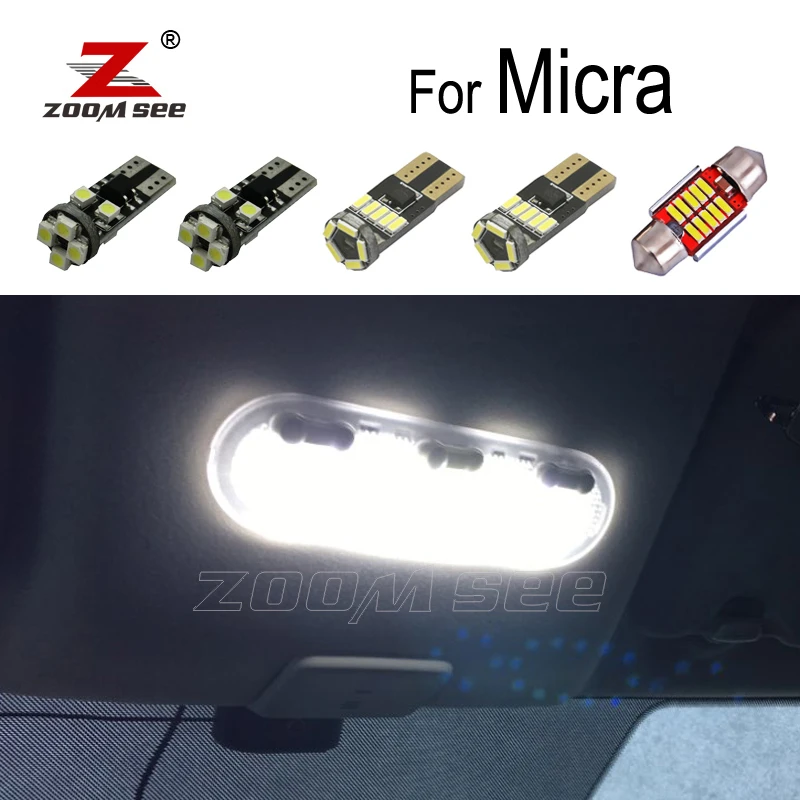 100% белый безотказный светодиодный внутренний купол для чтения карты Nissan Micra K11 K12