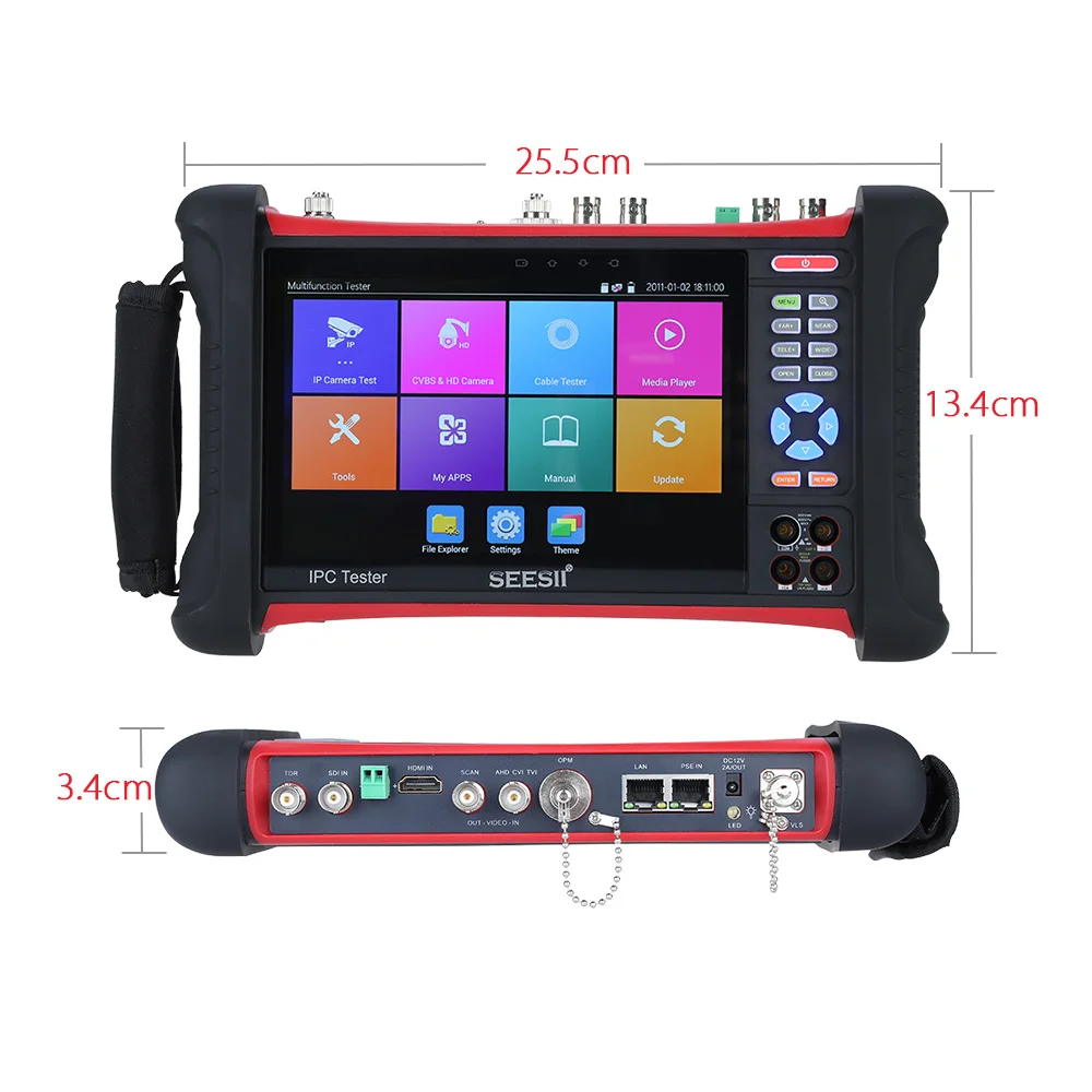 SEESII X7MOVTADHSPLUS " сенсорный экран 4 к тест er монитор IPC TVI CVI безопасности CCTV камера тест H.264 контроль IP обнаружения Wifi 8 Гб