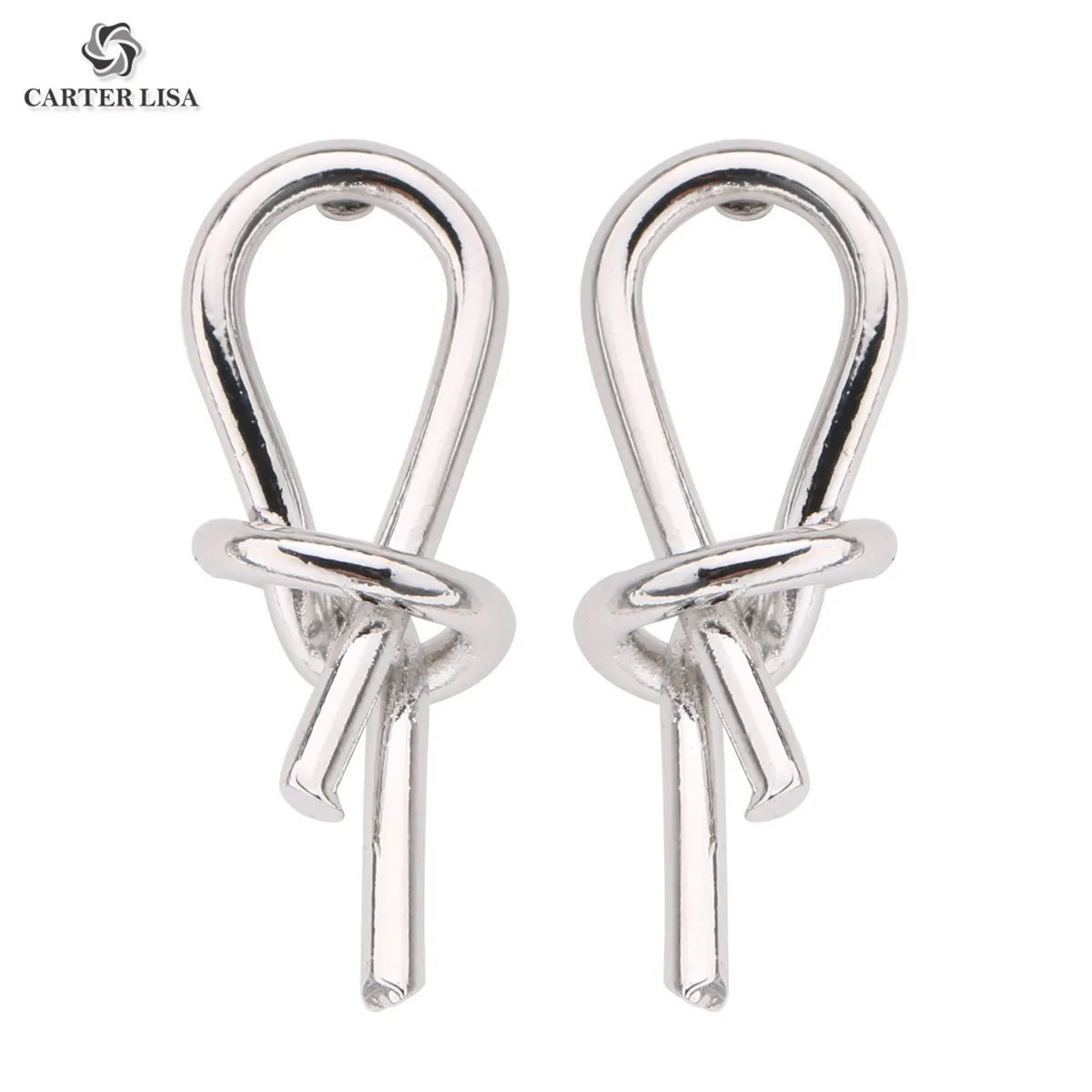 

CARTER LISA High Quality Basic Alloy Hook Ear Wires Earring Hooks Knot Hook Earring Wires French Hook Earrings