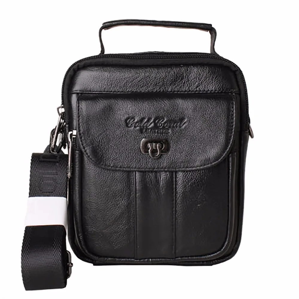 

Real Genuine Leather Men Single Shoulder Bag Business Small Messenger Bags Travel Fashion Designer Male Cowhide Tote Handbag New