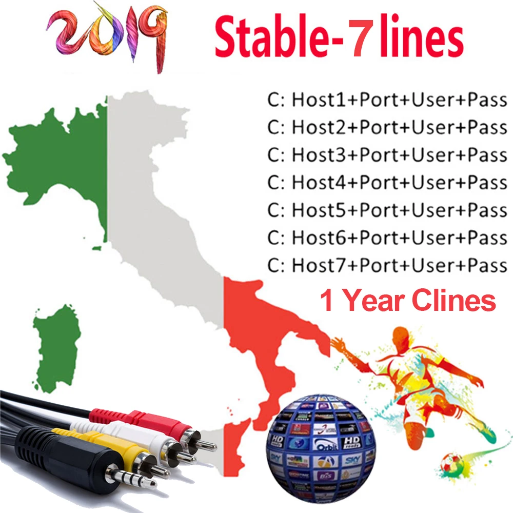 

Spain Receptor Cccams lines for 1 year spain used for freesat v7 V7S V8 DVB-S2 CCcam Cline satellite receiver europe channels 7