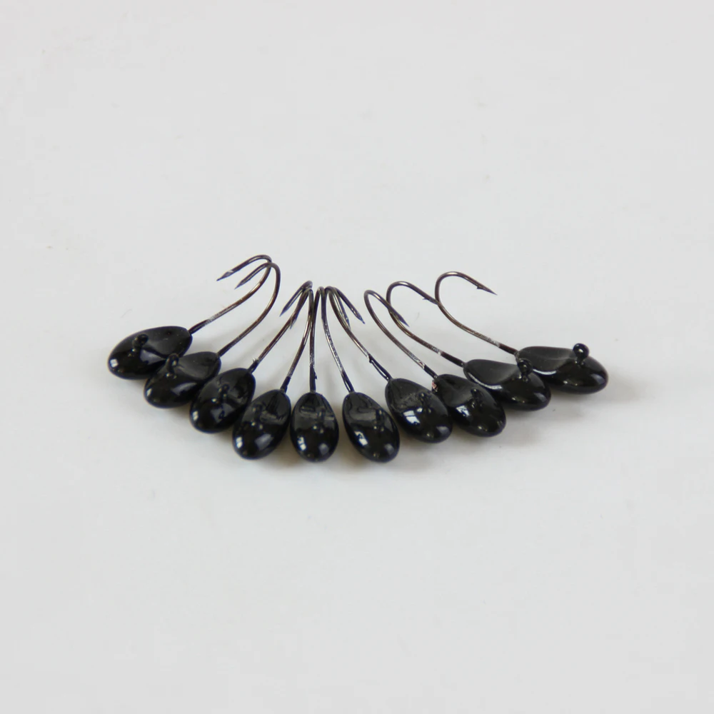 12pcs Mini Jig Heads Fishing Lure Small Jig Head Fish Barbed Hooks 1.1g For Soft Bait Carp Fishing Grub Fishing GreenRedBlack  (28)