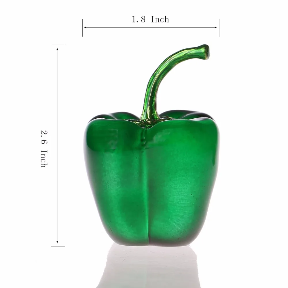 H & D 66 мм Хрустальное стекло Chili Paperweight завод ремесло для украшения дома Сувенир