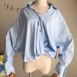 2019 летние женские блузки Модные Простые рукава летучая мышь Однотонная рубашка v-образный вырез Короткие протекающие ключицы Комфорт Плюс
