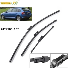 Misima – lames d'essuie-glace pour pare-brise, pour Skoda Rapid 2012 2013 2014 2015 2016, fenêtre avant pour Skoda Fabia Combi