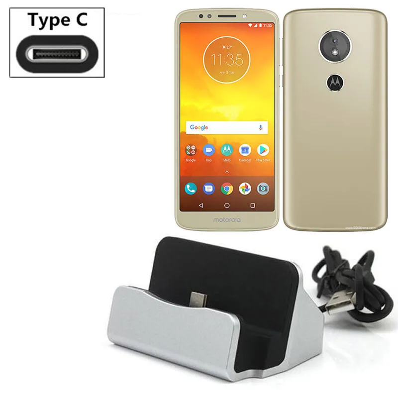 

For Motorola Moto E5 Plus Desktop Data Sync Type-C USB Cable Dock Charger Station For Xiaomi Huawei Samsung USB Charging Dock