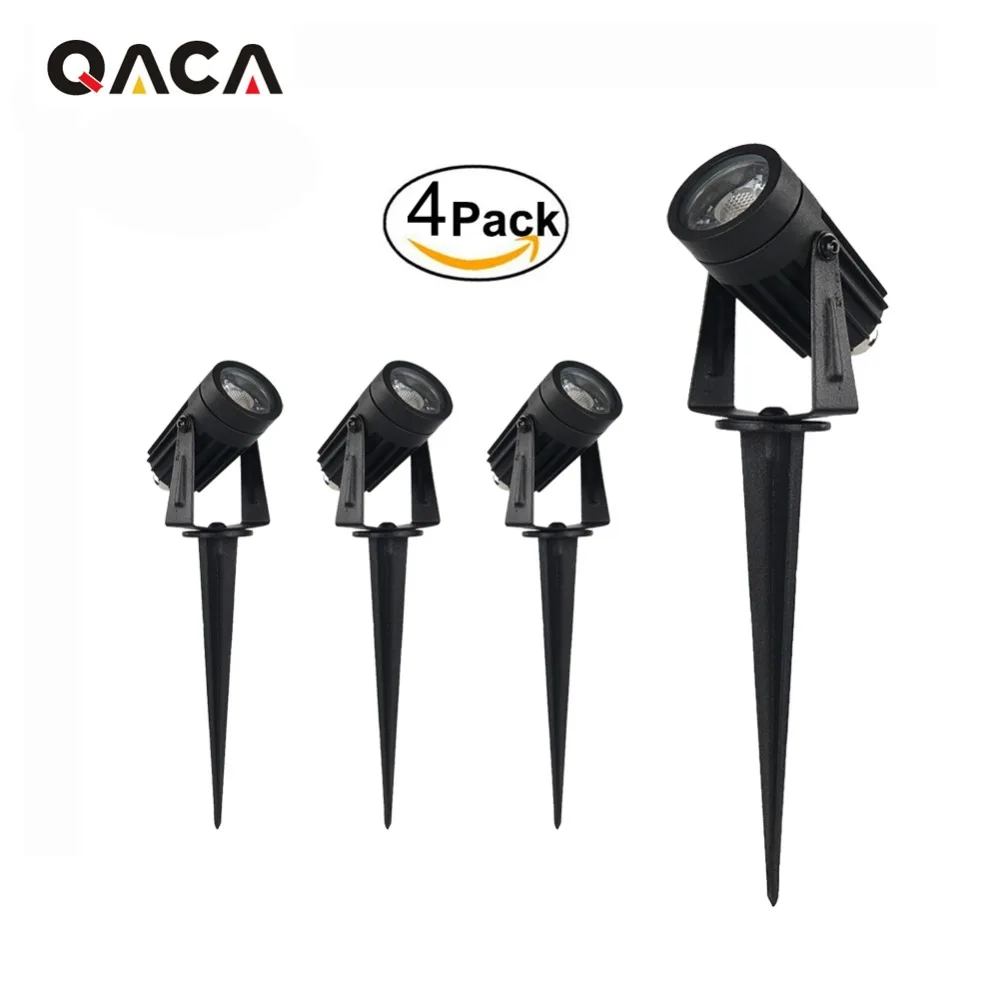 Montagem de Alumínio Cerca do Jardim ao ar Conduziu a Iluminação do Gramado Lâmpada do Gramado Cob à Prova Livre Paisagem Água Led Flood Spot Light 3 w J101a-4 4 Pcs d’