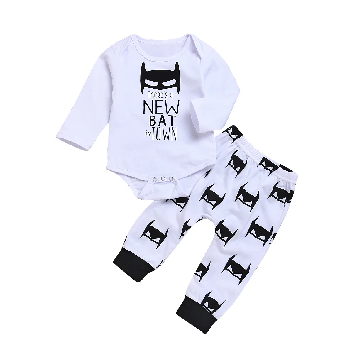 Baby Boy Batman Clothes Set 2pcs Newborn Infant Boy Outfits Cotton Long