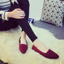 2017 Comfortable Casual Flat Shoes Women Slip On Work Shoes Spring Korean Shallow Mouth Pointed Toe Flats Ballerina Flats