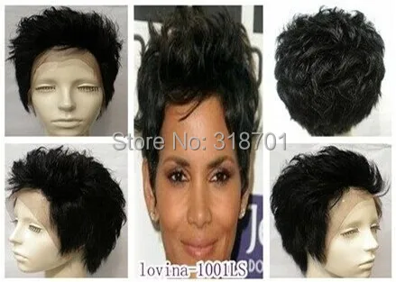 Halle Berry Celebrity Black Pussy - Lace front human hair wig Celebrity hairstyles Halle Berry's Hairstyle  Super Natural Short Curly Black human hair wigs - AliExpress