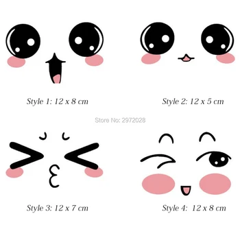 

20 x Funny Creative Car Styling Lovely Face Emotions Car Whole Body Rear View Mirrors Stickers Creative Pattern Vinyl Decals