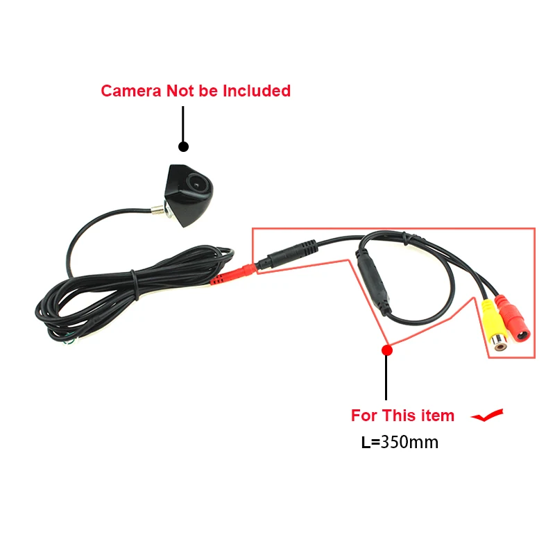자동차 RCA CVBS 여성 4 핀 남성 변환 케이블 후면보기 DVR 미러 주차 모니터 역방향 백업 카메라 연결