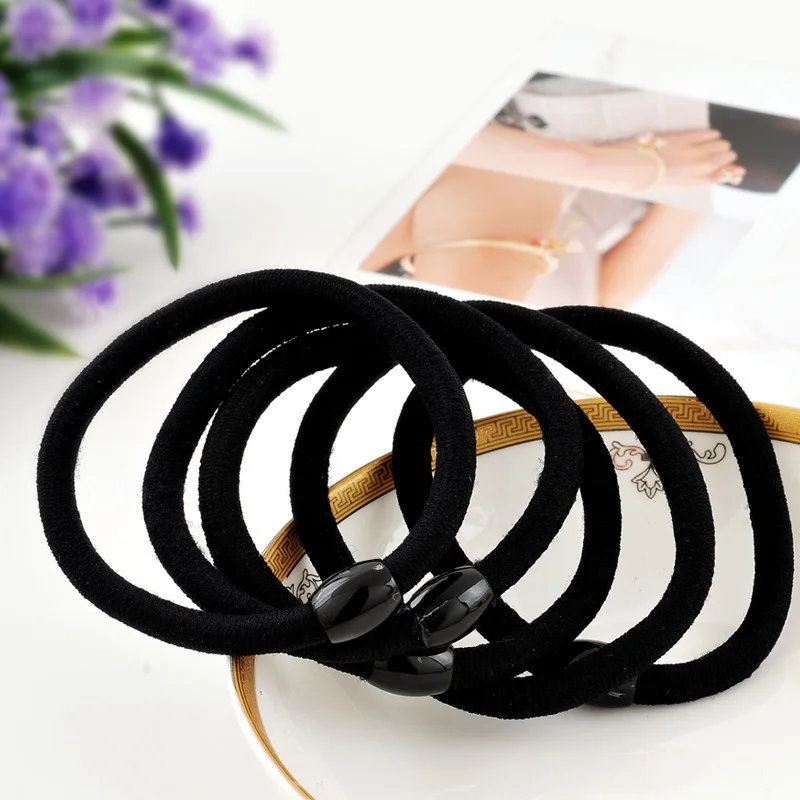 

Girl Style Simple Elastic Hairband Solid Black Bandage Head Band Headband Hair Accessories For Women Scrunchy Rope Gum Headwear