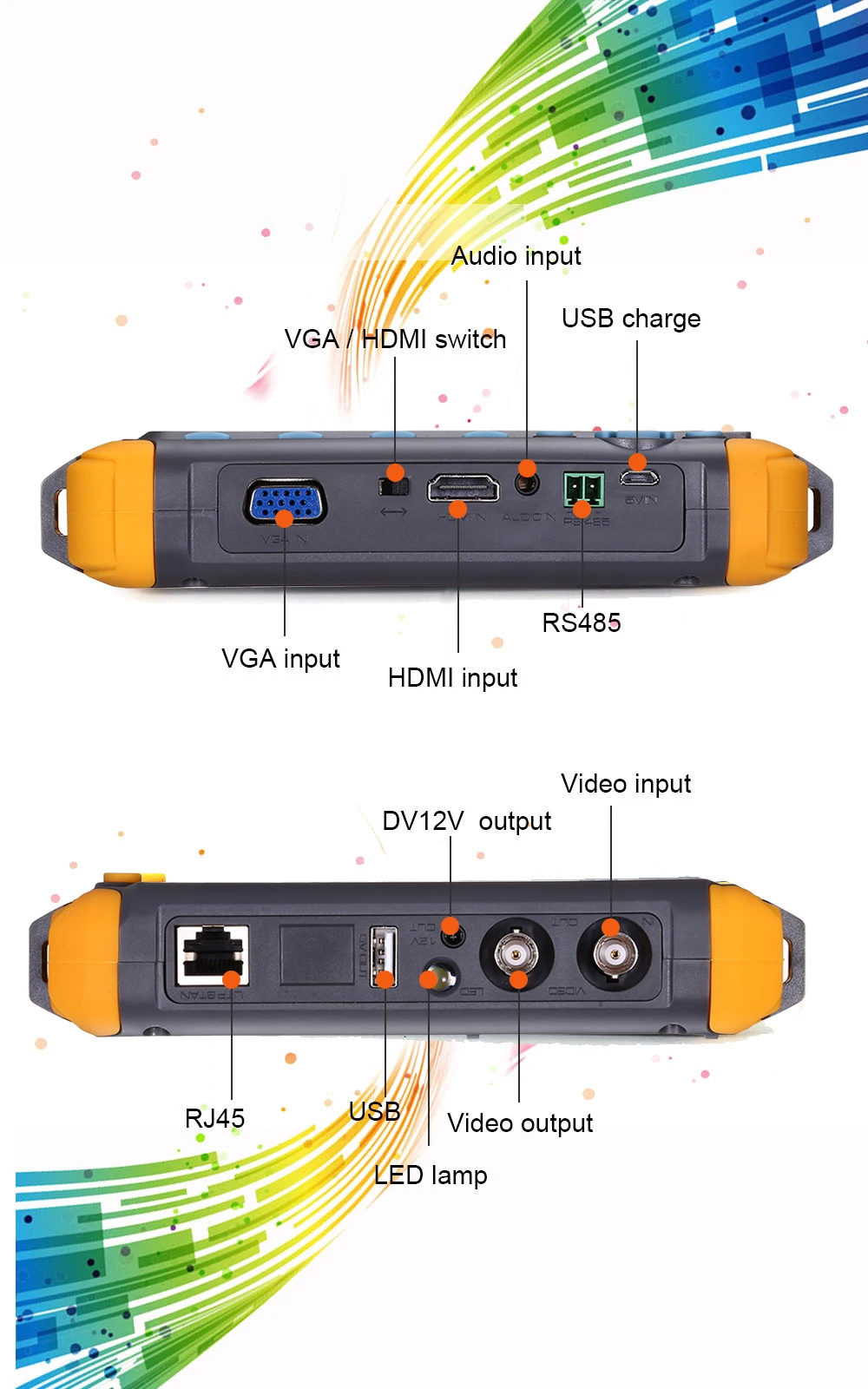 5 дюймов 4в1 тест er монитор камера тест er 1080P IPC CCTV монитор Видео Аудио POE тест сенсорный экран 5MP TVI AHD CVI CVBS экран