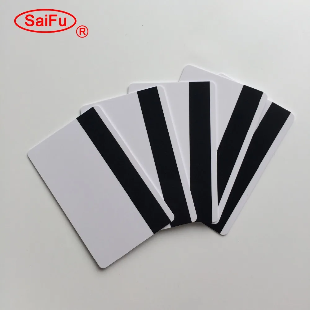 50X/lot Blank Inkjet PVC Card with 1/2'' HiCo 3-Track Magnetic Stripe for access control door key system both sides printable