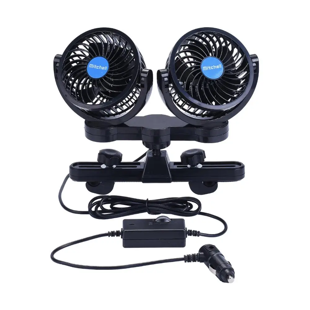 DC 12V /24V двухголовый Грузовик Автомобильные вентиляторы подголовник заднее