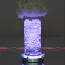 20 шт./партия СВЕТОДИОДНЫЙ стеклянная ваза для цветов базовый свет, RGB меняющая красочная лампа для кальяна, канделябры, украшения для свадебной вечеринки