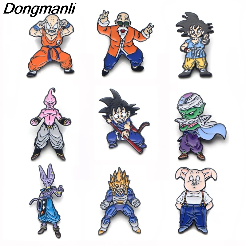 P3221 Dongmanli Dragon Ball металлическая эмалированная булавка для рюкзака/сумки/джинсовой одежды значок на лацкане булавка брошь бижутерия 1 шт