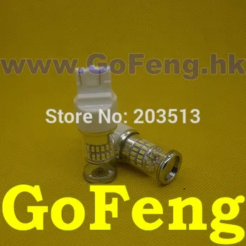 

10pcs/lot Car led lighting W21W T20 7443 48smd 3014 48 SMD LED white 12V Auto car brake lights rear lighting Free shipping